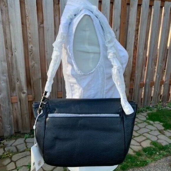 Tory Burch Marion Classic Black Leather Small Flap Shoulder Bag/Crossbody Bag - Picture 9 of 13